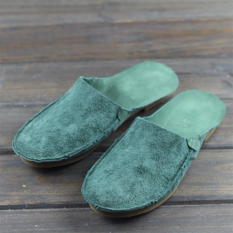 Women Genuine Cow Leather Deep Blue Slippers 19 Fashion Flat With Summer Handmade Soft Outsole Shallow Outside Shoes For Women
Women Genuine Cow Leather Deep Blue Slippers 19 Fashion Flat With Summer Handmade Soft Outsole Shallow Outside Shoes For Women
