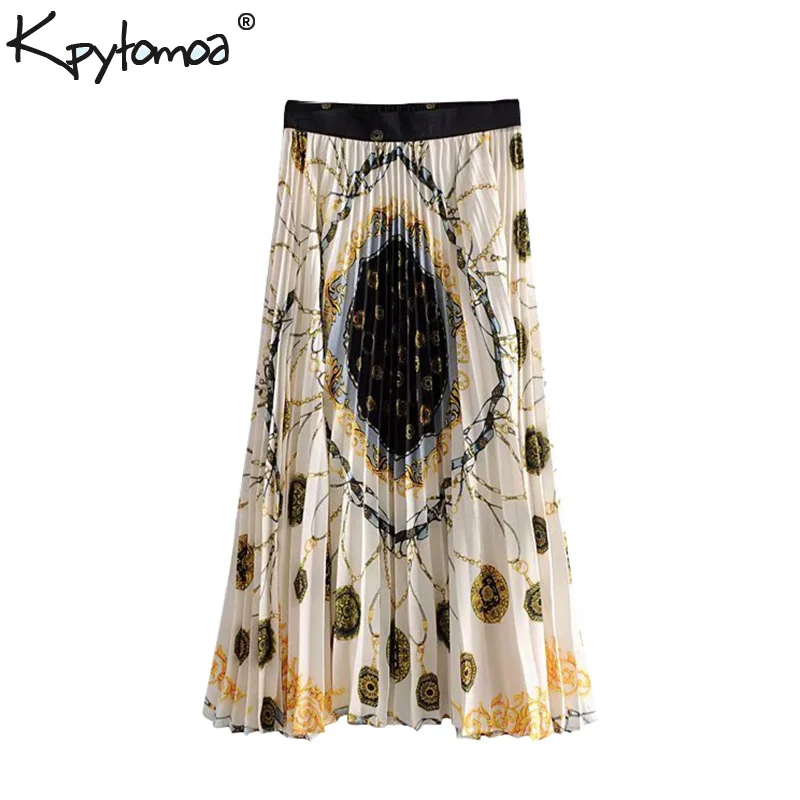 Vintage Stylish Chains Print Pleated Midi Skirt Women 2019 Fashion Elastic Waist Streetwear Ladies Skirts Casual Faldas Mujer
Vintage Stylish Chains Print Pleated Midi Skirt Women 2019 Fashion Elastic Waist Streetwear Ladies Skirts Casual Faldas Mujer