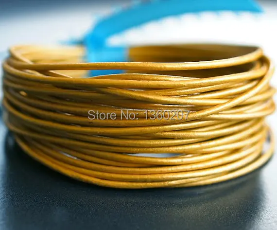 Jewelry DIY 5Meters 2mm golden yellow cowhide round leather cord Necklace Bracelet Cord
Jewelry DIY 5Meters 2mm golden yellow cowhide round leather cord Necklace Bracelet Cord