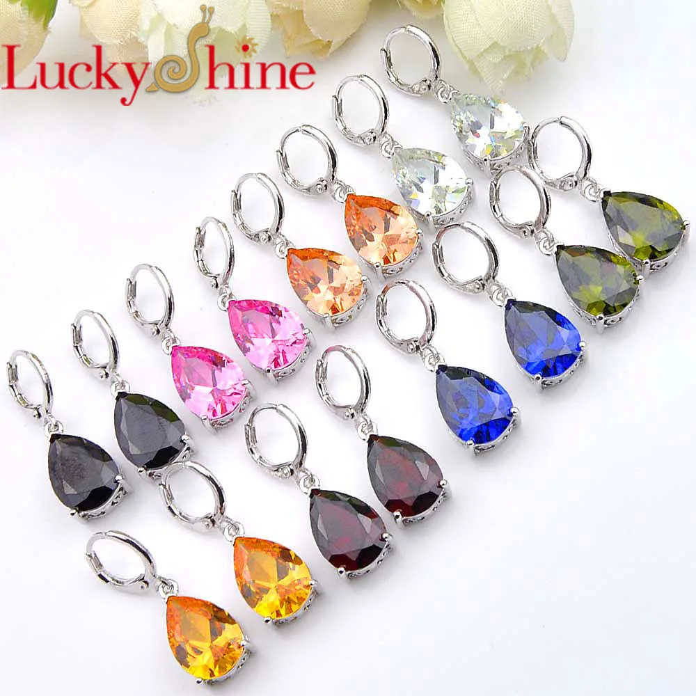 Luckyshine Drop Mix Color Crystal Cubic Zirconia Silver Wedding Dangle Earrings Russia USA Australia Earrings Free Shipping
Luckyshine Drop Mix Color Crystal Cubic Zirconia Silver Wedding Dangle Earrings Russia USA Australia Earrings Free Shipping