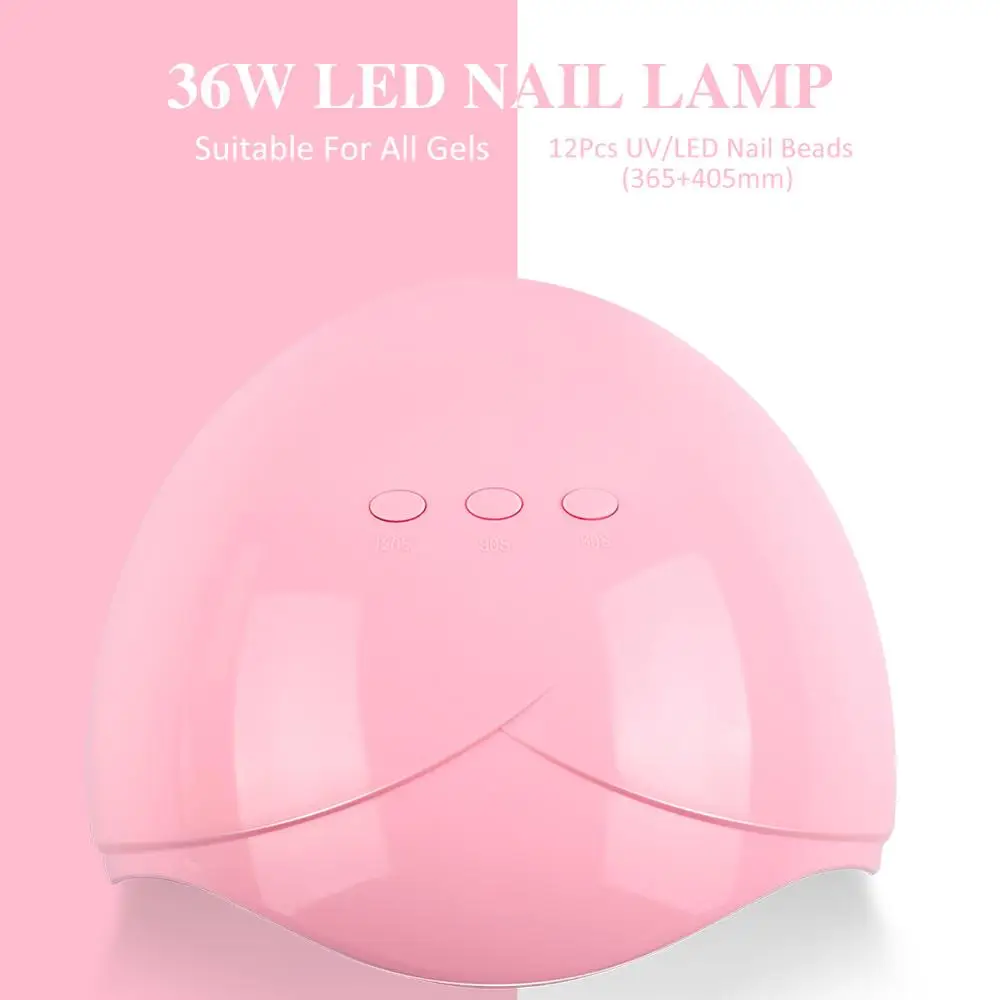 COSCELIA 36W UV LED Lamp Pink Double Light Source Profession For Colloid Curing Nail Gel Polish Dryer Portable Festival Gift
COSCELIA 36W UV LED Lamp Pink Double Light Source Profession For Colloid Curing Nail Gel Polish Dryer Portable Festival Gift