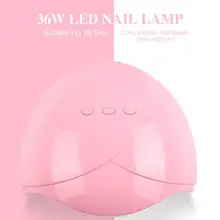 Coscelia 36 w uv led 램프 핑크 더블 광원 직업 콜로이드 치료 네일 젤 폴란드어 건조기 휴대용 축제 선물(China)