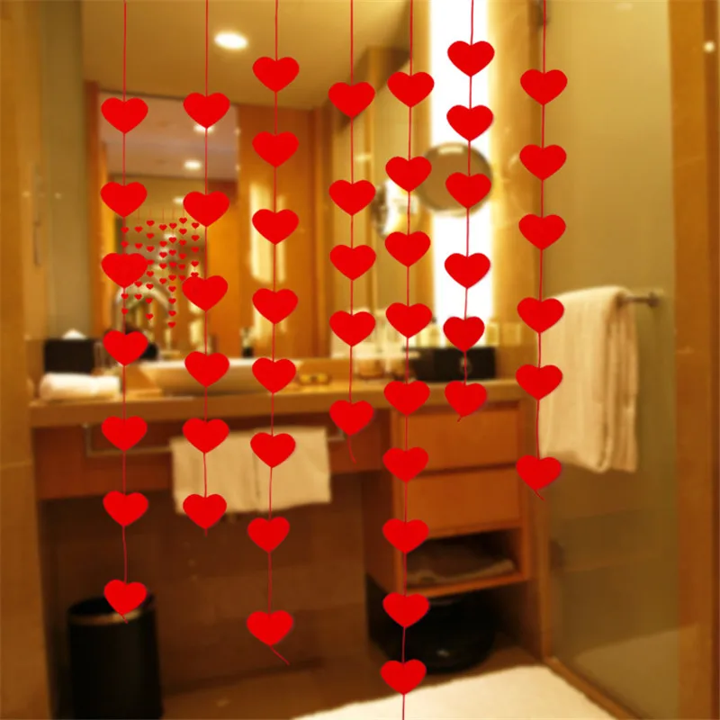 16 Hearts Romantic Wedding Decoration Marriage Room Layout Non-woven Garland Flags Banner Love Heart Curtain Wedding Supplies
16 Hearts Romantic Wedding Decoration Marriage Room Layout Non-woven Garland Flags Banner Love Heart Curtain Wedding Supplies