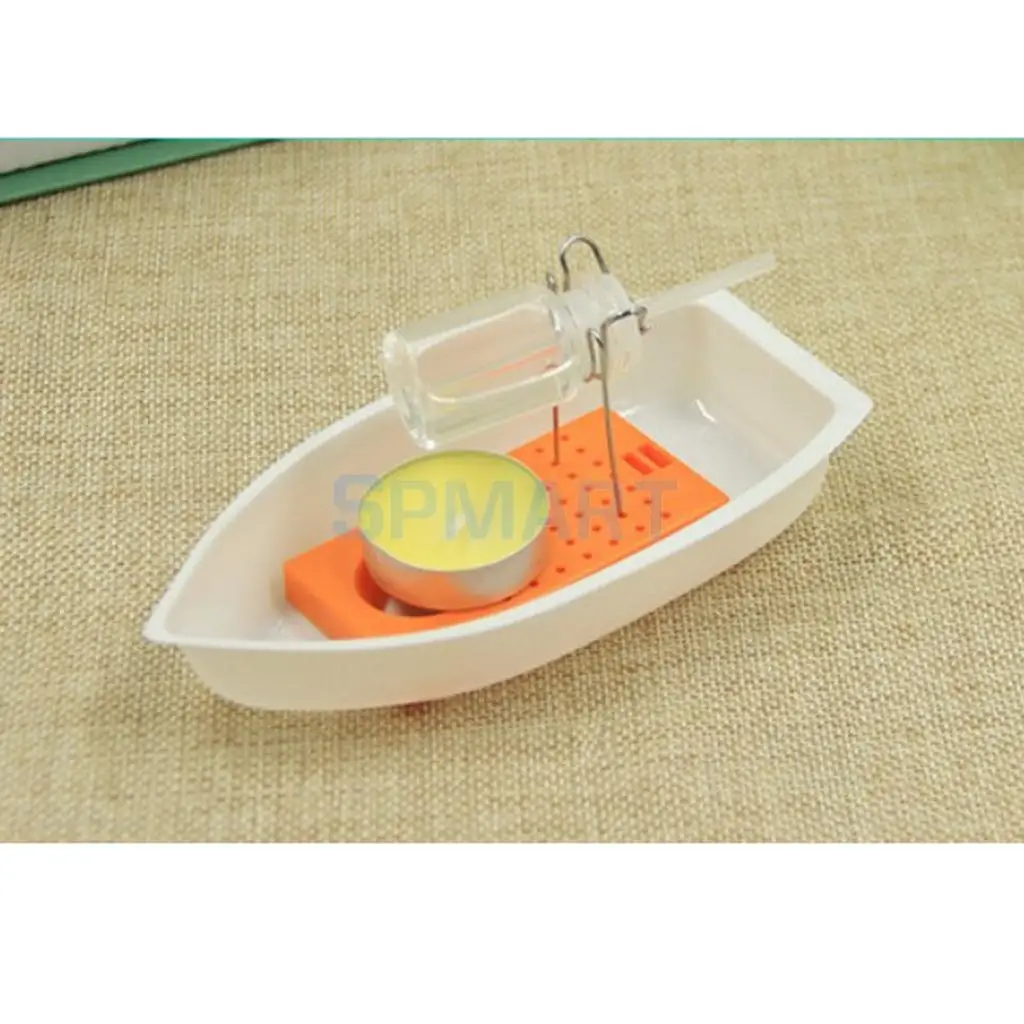Novelty Wood Steam Candle Powered Boat Steamships Vehicle Toy Kids Student Physics Learning Science Gadget DIY Assembly Kits