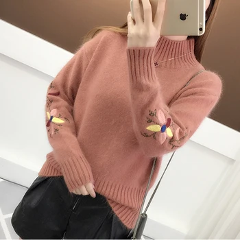 New Autumn Winter Women Long Sleeve Embroidery Knitted Pullover Sweaters Ladies Casual Crochet Sweater Female Tops High Quality
New Autumn Winter Women Long Sleeve Embroidery Knitted Pullover Sweaters Ladies Casual Crochet Sweater Female Tops High Quality
