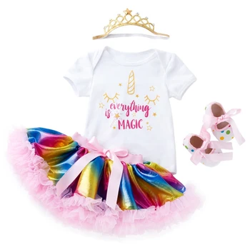 YK Rainbow Princess Fashion First Birthday Clothes Sets Headband+Dresses+Shoes+Bodysuit 4Pcs Clothes Suit Bebes Party Dress Sets
YK Rainbow Princess Fashion First Birthday Clothes Sets Headband+Dresses+Shoes+Bodysuit 4Pcs Clothes Suit Bebes Party Dress Sets