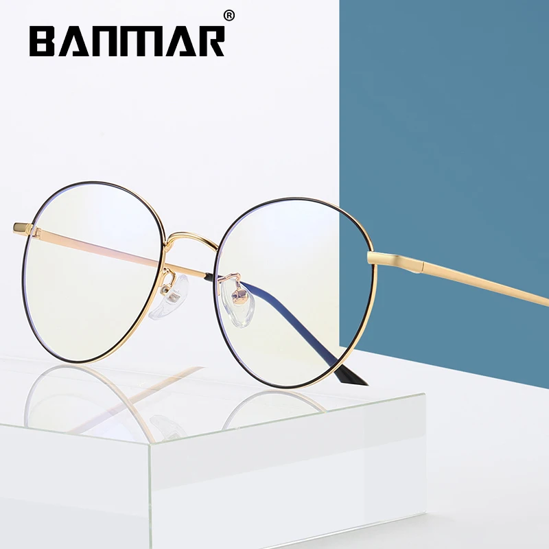 BANMAR Computer Round Frame Glasses Women Rays Radiation Gaming Eyewear Frames Metal Unisex Anti Blue Light Glasses Men Optical
BANMAR Computer Round Frame Glasses Women Rays Radiation Gaming Eyewear Frames Metal Unisex Anti Blue Light Glasses Men Optical