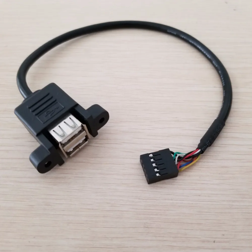 Dupont 10Pin/9Pin Female to Dual USB Type A Panel Mount Adapter Data Extension Cable 30cm
Dupont 10Pin/9Pin Female to Dual USB Type A Panel Mount Adapter Data Extension Cable 30cm