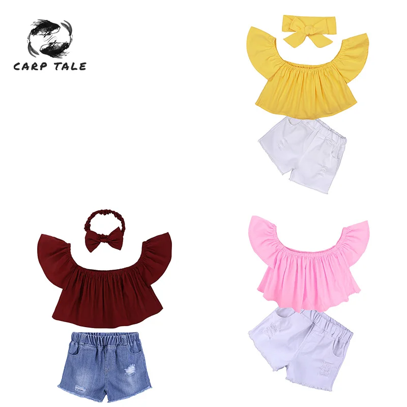 Cute girl bow red word shoulder suit sleeveless solid color shirt bow headband suit summer clothing set infant girl clothing
Cute girl bow red word shoulder suit sleeveless solid color shirt bow headband suit summer clothing set infant girl clothing