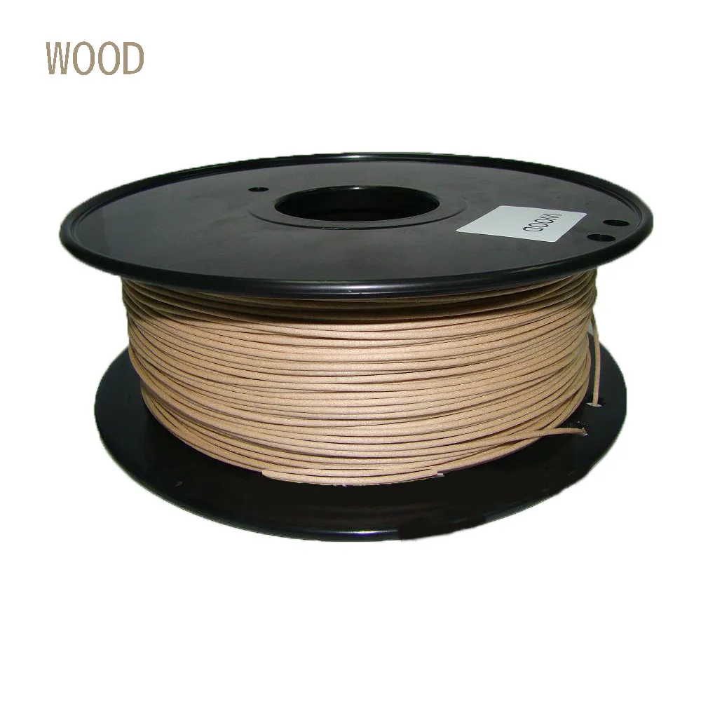 

1.75mm Wood PLA 3D Printer Filament 0.8kg Dimensional Accuracy +/- 0.03mm for 3D Printers, Natural plastic Rubber Consumables