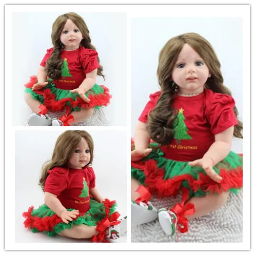 24 дюйма Bebe Baby Doll Reborn мягкая силиконовая кукла для мальчиков и девочек Новое