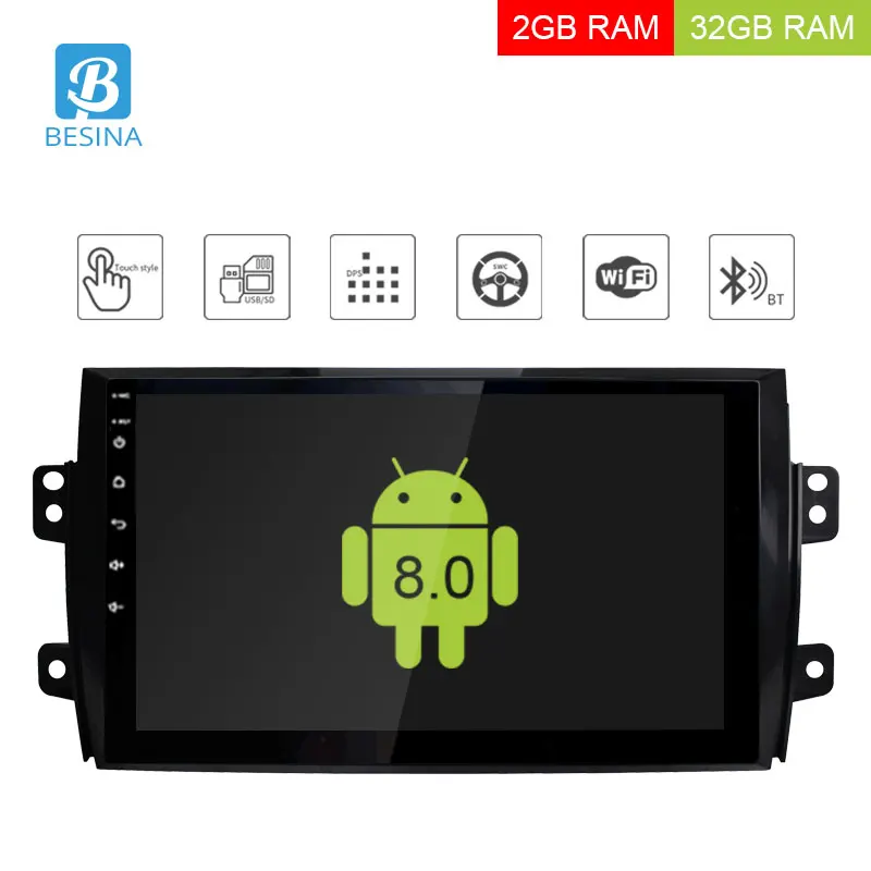 Besina 9 inch Android 8.0 Car Radio For Suzuki SX4 SX 4 2006-2013 Multimedia Player WIFI GPS Navigator Audio Stereo 2G+32G RDS
Besina 9 inch Android 8.0 Car Radio For Suzuki SX4 SX 4 2006-2013 Multimedia Player WIFI GPS Navigator Audio Stereo 2G+32G RDS
