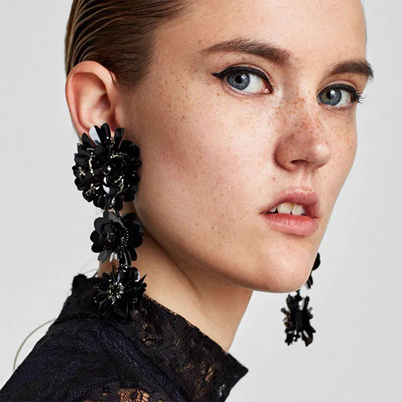 Women sequins Flower Earrings Long Tassels Fashion Jewelry Brincos Accessories Dangle Drop Earrings Ladies Boho Statement
Women sequins Flower Earrings Long Tassels Fashion Jewelry Brincos Accessories Dangle Drop Earrings Ladies Boho Statement