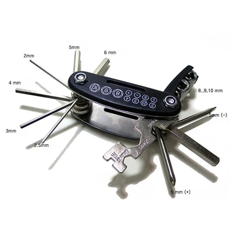 Road car folding repair car tire wrench set 15 all-in-one bicycle combination repair tools outdoor bicycle gift home camping
Road car folding repair car tire wrench set 15 all-in-one bicycle combination repair tools outdoor bicycle gift home camping