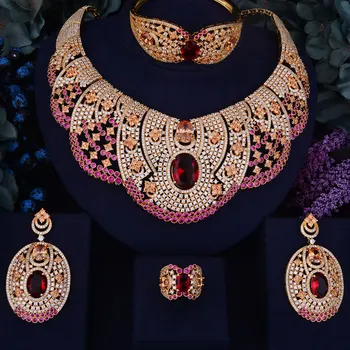 GODKI Flower Noble Luxury Women Nigerian Wedding Naija Bridal Cubic Zirconia Necklace Dubai 4PCS Dress Jewelry Set
GODKI Flower Noble Luxury Women Nigerian Wedding Naija Bridal Cubic Zirconia Necklace Dubai 4PCS Dress Jewelry Set