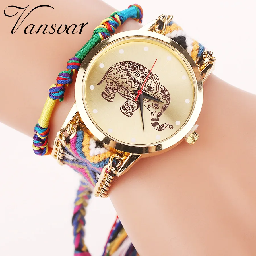 Elephant Pattern Weaved Rope Friendship Bracelet Quartz Dialwatch Analog Quartz Women Watch Girls Bracelet Relogio Feminino #D
Elephant Pattern Weaved Rope Friendship Bracelet Quartz Dialwatch Analog Quartz Women Watch Girls Bracelet Relogio Feminino #D