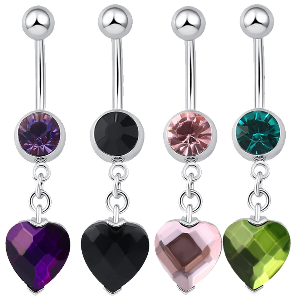 New Fashion Woman's Love Heart Belly Button Rings Bar Surgical Piercing Sexy Body Jewelry for Women Navel Piercing P0082
New Fashion Woman's Love Heart Belly Button Rings Bar Surgical Piercing Sexy Body Jewelry for Women Navel Piercing P0082