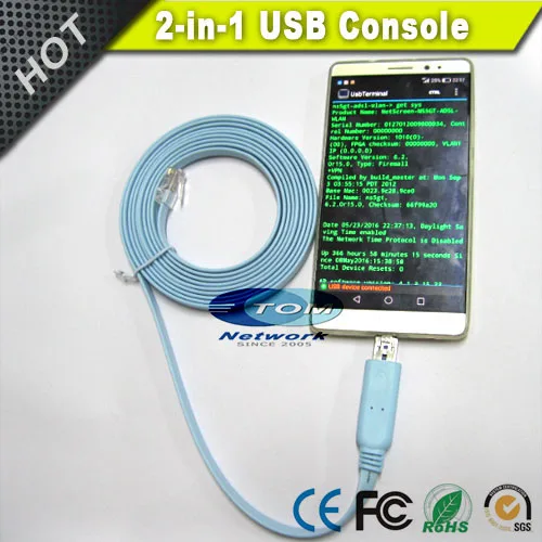Classical FTDI FT232RL Chip Micro usb+USB to RJ45 console cable for Cisco and Juniper
Classical FTDI FT232RL Chip Micro usb+USB to RJ45 console cable for Cisco and Juniper