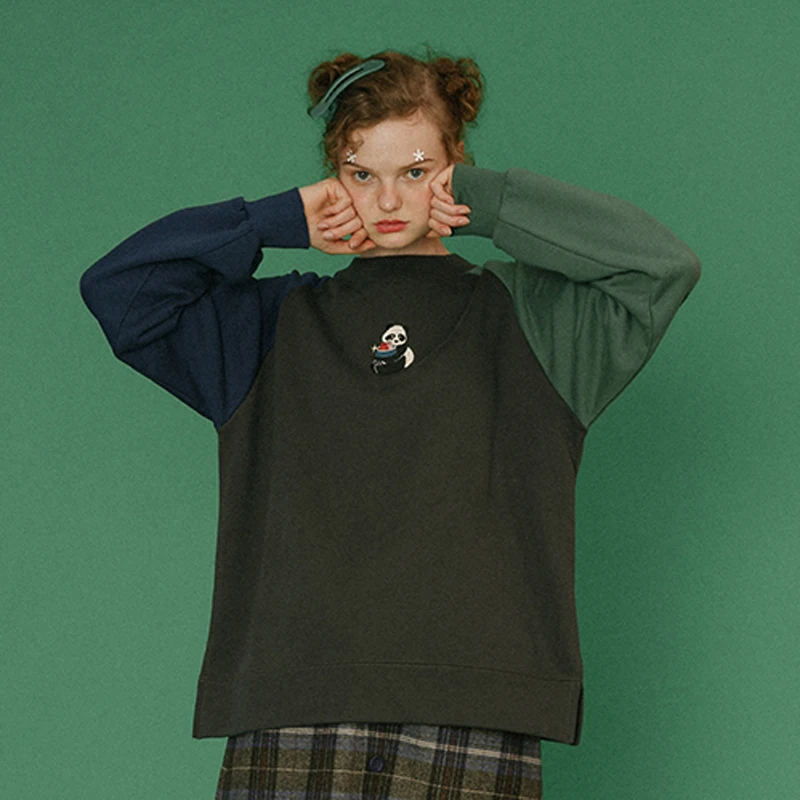 2019 Spring New Design Women Pullover Sweatshirts Long Raglan Sleeve Panda Letter Embroidery Grey Hoodies Jumpers Tops Cotton
2019 Spring New Design Women Pullover Sweatshirts Long Raglan Sleeve Panda Letter Embroidery Grey Hoodies Jumpers Tops Cotton