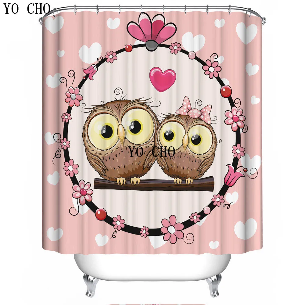 YO CHO Cute Lover Owl Dog Shower Curtain Eco-friendly Polyester High Quality Washable Bath Decor Bathroom Curtains Home Decor
YO CHO Cute Lover Owl Dog Shower Curtain Eco-friendly Polyester High Quality Washable Bath Decor Bathroom Curtains Home Decor