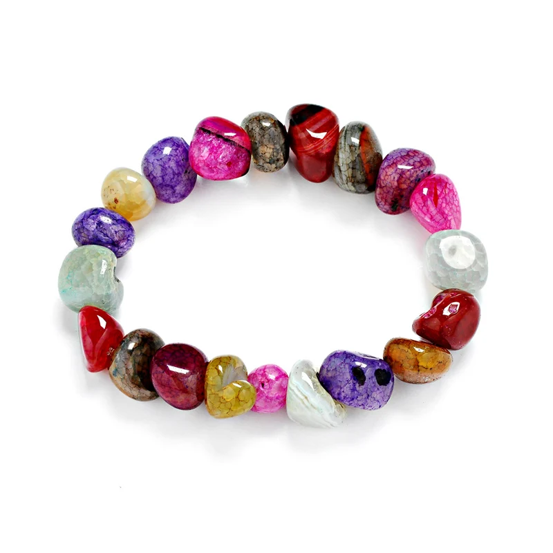 Fashion Women Purple Agat Bracelet Jewelry Bracelets Beads Natural Gravel Irregular Grit Beads Multicolor Ice Crack Bracelet
Fashion Women Purple Agat Bracelet Jewelry Bracelets Beads Natural Gravel Irregular Grit Beads Multicolor Ice Crack Bracelet