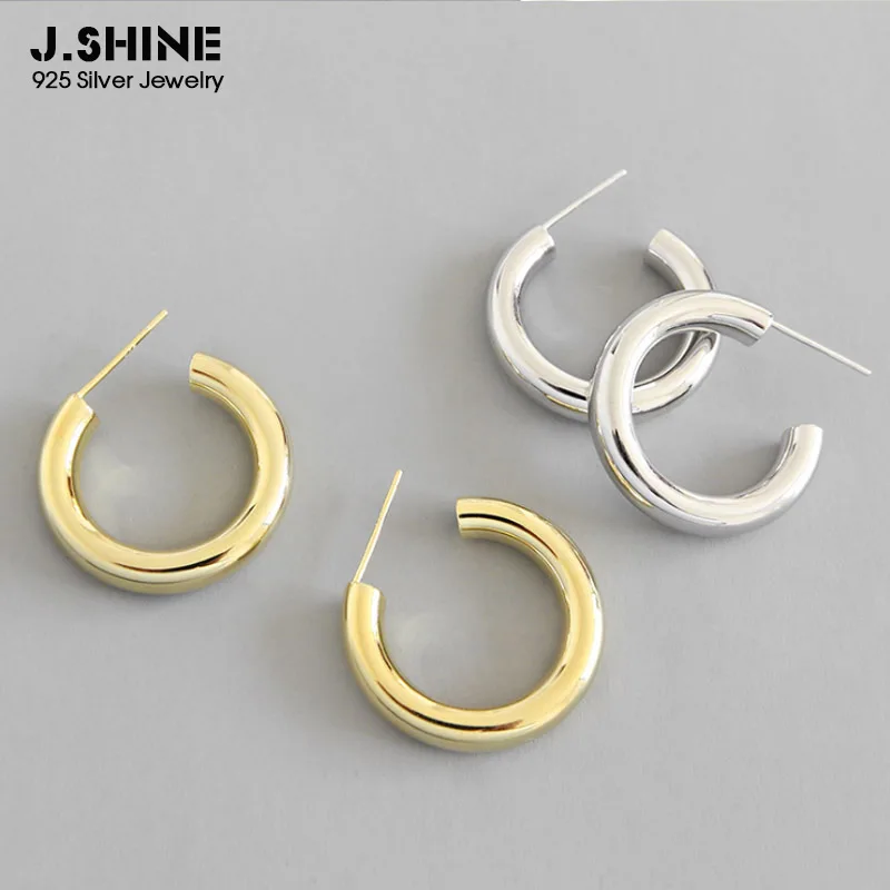 JShine Hot INS Style Pure 925 Sterling Silver Korean Fashion Concise C Shape Round Hoop Earrings Fine Jewelry
JShine Hot INS Style Pure 925 Sterling Silver Korean Fashion Concise C Shape Round Hoop Earrings Fine Jewelry