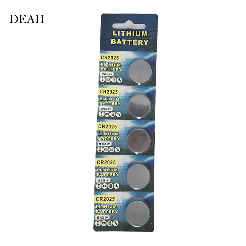 5pcs CR2025 CR 2025 3V Lithium Li-ion Button Coin Battery DL2025 BR2025 KCR2025 for remote control electronic watch Car key MP3
5pcs CR2025 CR 2025 3V Lithium Li-ion Button Coin Battery DL2025 BR2025 KCR2025 for remote control electronic watch Car key MP3