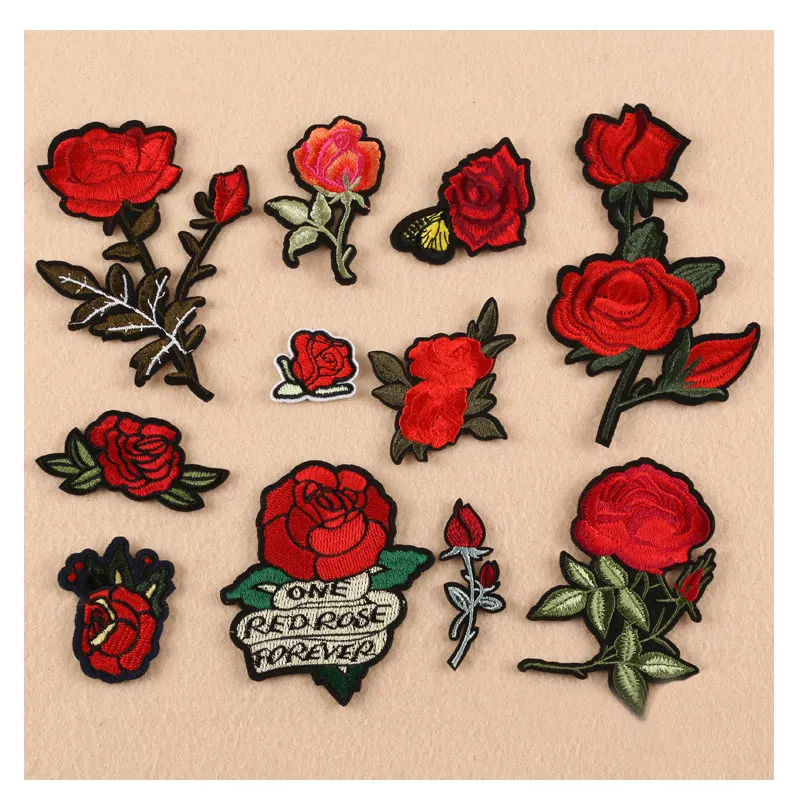 2017 Hot Rose Flowers Patches Iron On Or Sew Fabric Sticker For Clothes Badge Embroidered Appliques DIY
2017 Hot Rose Flowers Patches Iron On Or Sew Fabric Sticker For Clothes Badge Embroidered Appliques DIY