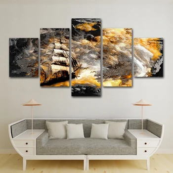 5 Panel Seascape Canvas Wall Art Boat in Sea Storm Posters and Print Abstract Wall Picture for Bedroom Home Decor Painting
5 Panel Seascape Canvas Wall Art Boat in Sea Storm Posters and Print Abstract Wall Picture for Bedroom Home Decor Painting
