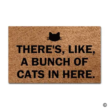 Entrance Floor Mat Funny Door Mat There's, Like, A Bunch Of Cats In Here Doormat Outdoor Indoor Mat Top Rubber Back
Entrance Floor Mat Funny Door Mat There's, Like, A Bunch Of Cats In Here Doormat Outdoor Indoor Mat Top Rubber Back