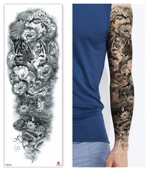 Waterproof Tattoos Sticker Full Arm tiger rose lotus flower tattoo Water Transfer flash tatoo fake tattoo for men women
Waterproof Tattoos Sticker Full Arm tiger rose lotus flower tattoo Water Transfer flash tatoo fake tattoo for men women
