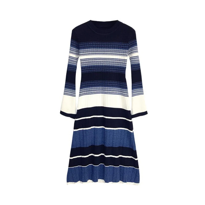 PERHAPS U hit color striped knitted o neck flare sleeve long sleeve empire elegant knee length dress autumn D1757
PERHAPS U hit color striped knitted o neck flare sleeve long sleeve empire elegant knee length dress autumn D1757