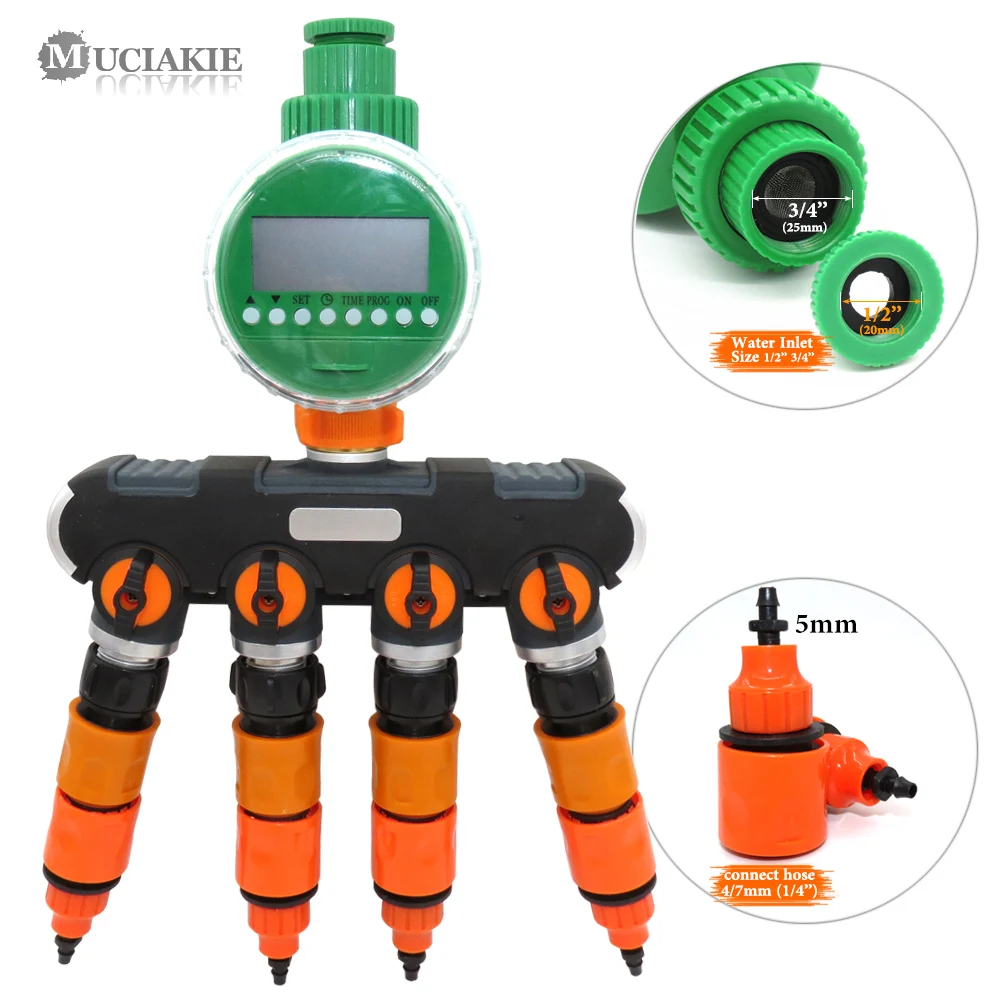 MUCIAKIE 1PC Garden Water Splitter Shut-off Connector with Water Timer Watering Controller Connection 8/11mm 4/7mm 1/2'' Hose
MUCIAKIE 1PC Garden Water Splitter Shut-off Connector with Water Timer Watering Controller Connection 8/11mm 4/7mm 1/2'' Hose