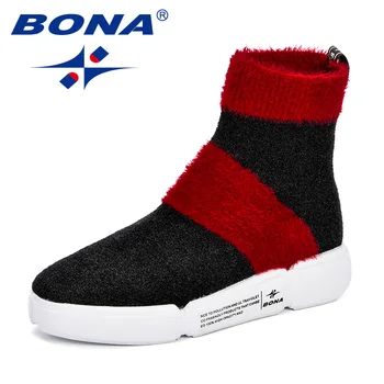 BONA Women Sock Boots Autumn Winter Short Plush Boots Bottom Platform Ankle Boots For Women Stretch Unisex Comfy Sneakers Shoes
BONA Women Sock Boots Autumn Winter Short Plush Boots Bottom Platform Ankle Boots For Women Stretch Unisex Comfy Sneakers Shoes