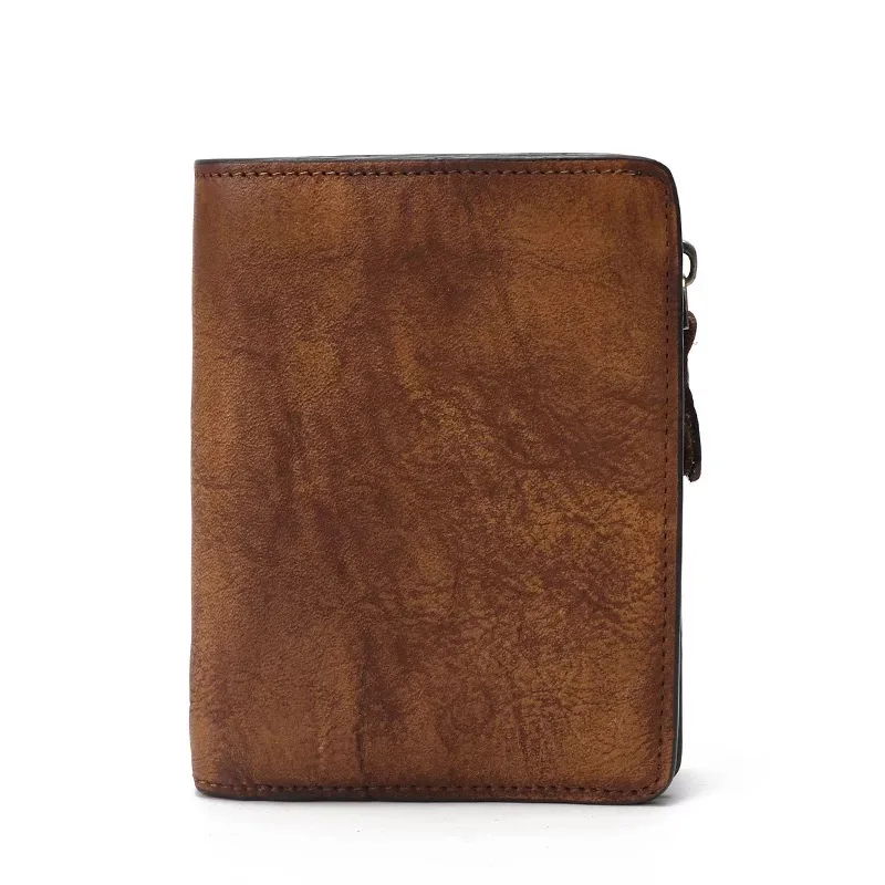 Vintage Designer Genuine Leather Men's Short Wallet Purse Card Holder Zipper Coin Pocket Male Leather Bifold Wallet For Man
Vintage Designer Genuine Leather Men's Short Wallet Purse Card Holder Zipper Coin Pocket Male Leather Bifold Wallet For Man