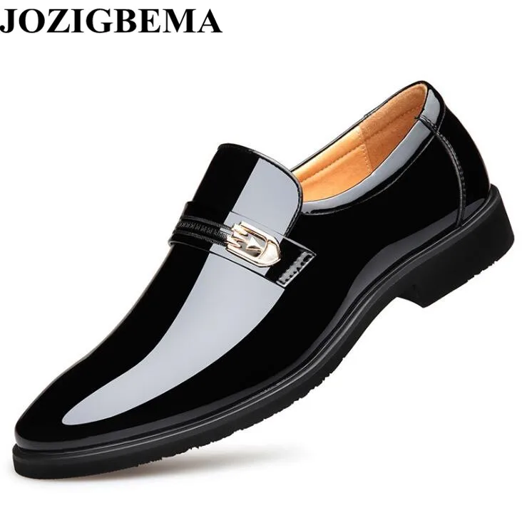JOZIGBEMA Italian Luxury Men's Bussines Oxfords Shoes Patent Leather Pointed Toe Slip on Black Formal Wedding Flats Shoes 38-44
JOZIGBEMA Italian Luxury Men's Bussines Oxfords Shoes Patent Leather Pointed Toe Slip on Black Formal Wedding Flats Shoes 38-44