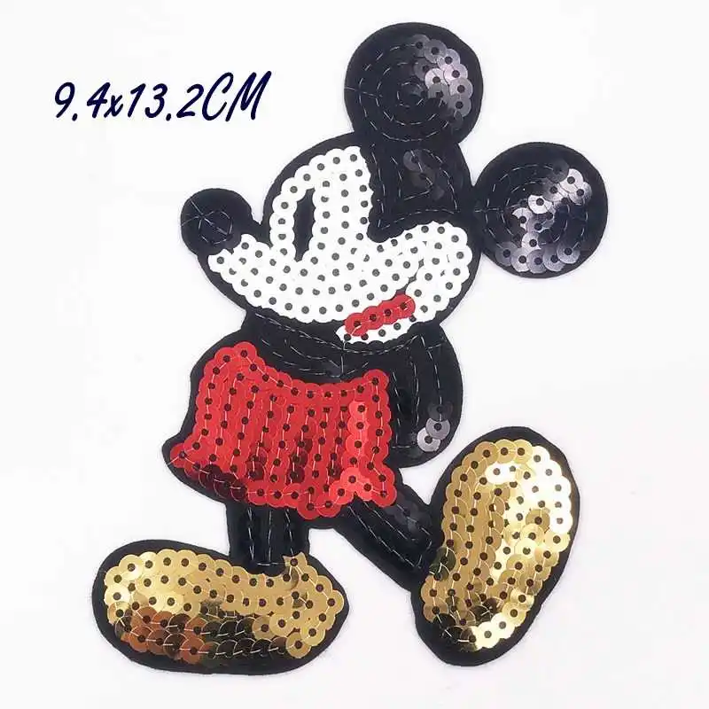 1 PCS Mickey Sequins Clothing Patches Iron On Patch Embroidered Appliques DIY Apparel Accessories Sewing on holes
1 PCS Mickey Sequins Clothing Patches Iron On Patch Embroidered Appliques DIY Apparel Accessories Sewing on holes