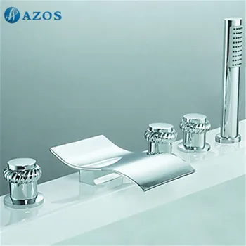 Bathtub Shower Faucets Chrome Polish Bathroom Suana 5pc Sets Showerhead,Diverter,Two Handles,Shower Hose,Waterfall Spout YGWJ059
Bathtub Shower Faucets Chrome Polish Bathroom Suana 5pc Sets Showerhead,Diverter,Two Handles,Shower Hose,Waterfall Spout YGWJ059