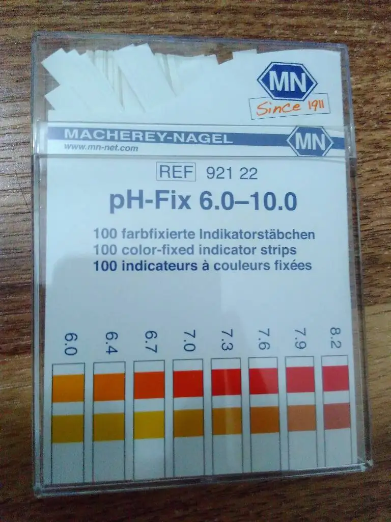 German MN pH test paper 92122 original imported PH test strip 6.0-10.0 PH colorimetric test paper
German MN pH test paper 92122 original imported PH test strip 6.0-10.0 PH colorimetric test paper
