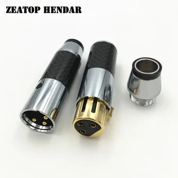 5 Sets Gold Plated Carbon Fiber XLR Plug Connector HiFi Audio 3Pin M & F Black High Quality
5 Sets Gold Plated Carbon Fiber XLR Plug Connector HiFi Audio 3Pin M & F Black High Quality
