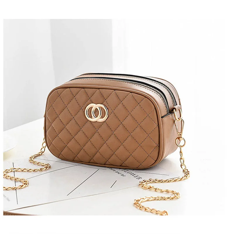 2019 Women Chain Shoulder Cross-body Bag Ladies Double Zippers Messenger Bags Thread Quilting Bolsos Mujer Bolsas Feminina
2019 Women Chain Shoulder Cross-body Bag Ladies Double Zippers Messenger Bags Thread Quilting Bolsos Mujer Bolsas Feminina