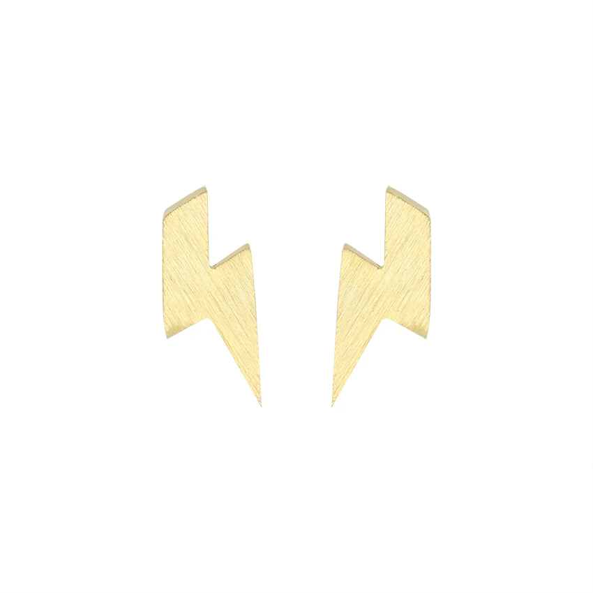 ACEBFEET Minimalist Stainless Steel Lightning Bolt Stud Earrings For Women Punk Jewelry Gold Color Lovers Unisex Brincos
ACEBFEET Minimalist Stainless Steel Lightning Bolt Stud Earrings For Women Punk Jewelry Gold Color Lovers Unisex Brincos