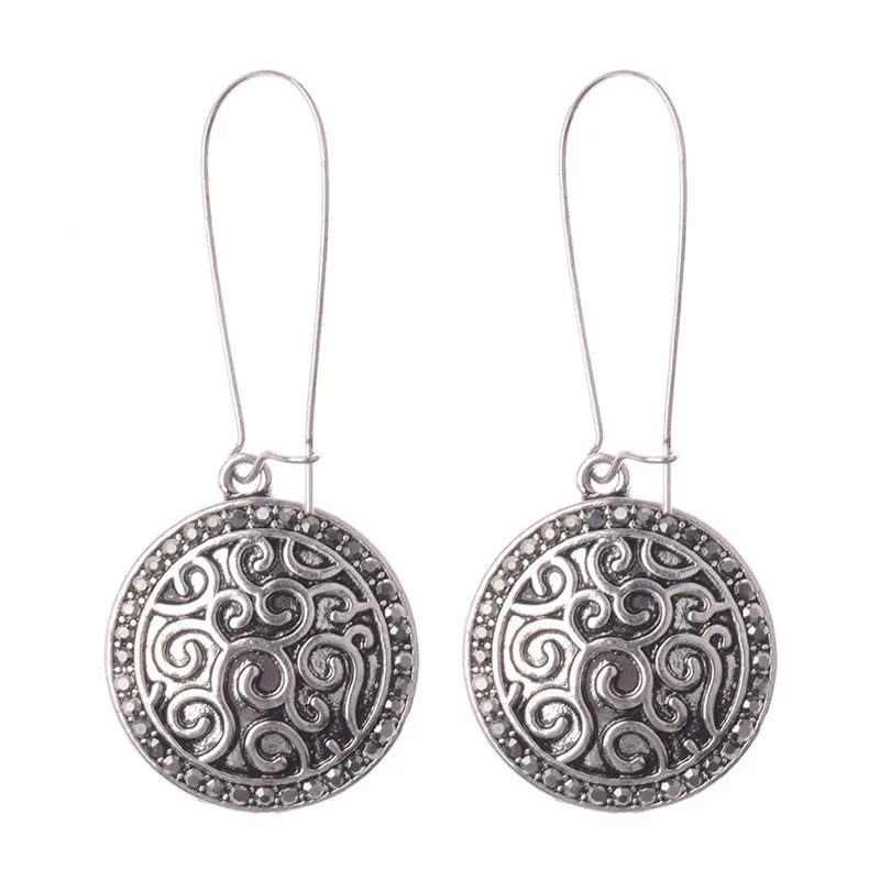 Bronze/Silver Vintage Ethnic Earrings For Women Round Pendant Drop Earrings Ethnic Jewelry Nepal/India Boho Earrings HQE332
Bronze/Silver Vintage Ethnic Earrings For Women Round Pendant Drop Earrings Ethnic Jewelry Nepal/India Boho Earrings HQE332
