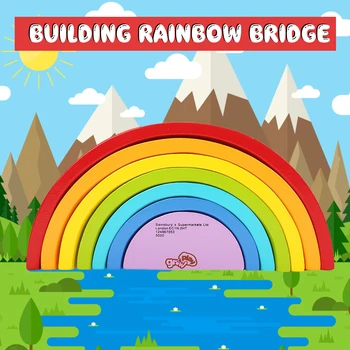 Stacking Toy Bridge Building Rainbow Blocks Wood Development Hand Crafted Stacking DIY Puzzle Game Rainbow Stacker Learning Toy
Stacking Toy Bridge Building Rainbow Blocks Wood Development Hand Crafted Stacking DIY Puzzle Game Rainbow Stacker Learning Toy