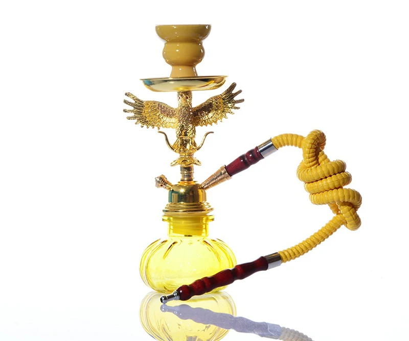 Pumpkin Hookah Nargile Smoking Set 28cm Tall Sheesha Smoker Goza Hubbly Hubbly Water Pipe Disposable Mouthpieces and Tong (7)
