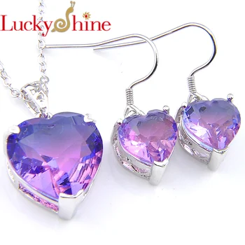 Luckyshine 2 Pcs/Set For Women Earring Pendants Sets Silver Bi colored Tourmaline Fashion Heart-shaped Earring Pendants Sets
Luckyshine 2 Pcs/Set For Women Earring Pendants Sets Silver Bi colored Tourmaline Fashion Heart-shaped Earring Pendants Sets