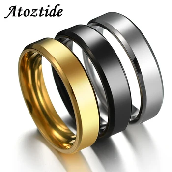 Atoztide Customize 6mm Simple Stainless Steel Rings For Women Men Polished Gold/Black Finger Rings Wedding Band Party
Atoztide Customize 6mm Simple Stainless Steel Rings For Women Men Polished Gold/Black Finger Rings Wedding Band Party