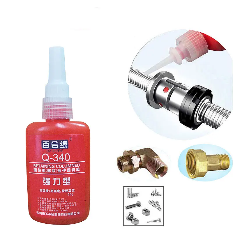 50g Q-340 anaerobic adhesive detachable sealant thread super glue for metal surface and screw reinforcement seal leakproof
50g Q-340 anaerobic adhesive detachable sealant thread super glue for metal surface and screw reinforcement seal leakproof