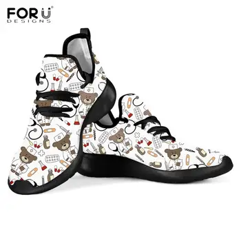 FORUDESIGNS Cute Cartoon Pediatric Nurse Bear Print Woman Knit Mesh Sneakers Breathable Lightweight Zapatos Ladies Autumn Shoes
FORUDESIGNS Cute Cartoon Pediatric Nurse Bear Print Woman Knit Mesh Sneakers Breathable Lightweight Zapatos Ladies Autumn Shoes