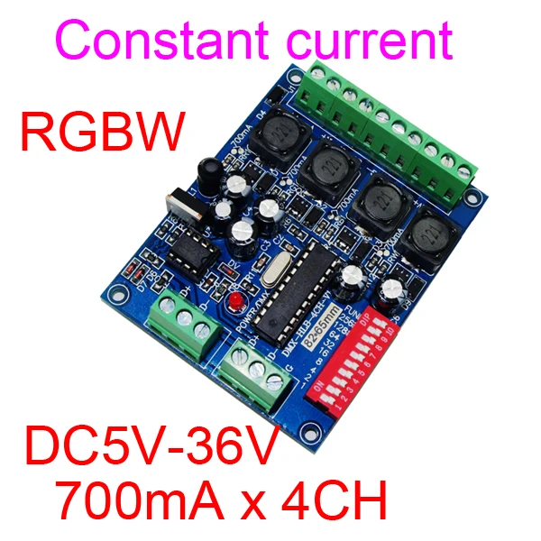 constant current 4 channel 700MA DMX512 RGBW controller 4CH DMX512 decoder DC5-36V input each channel 700MA
constant current 4 channel 700MA DMX512 RGBW controller 4CH DMX512 decoder DC5-36V input each channel 700MA